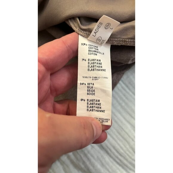 FABIANA FILIPPI SILK ACCENT BALL CHAIN ACCENT LAYERED BLOUSE L - Picture 9 of 10